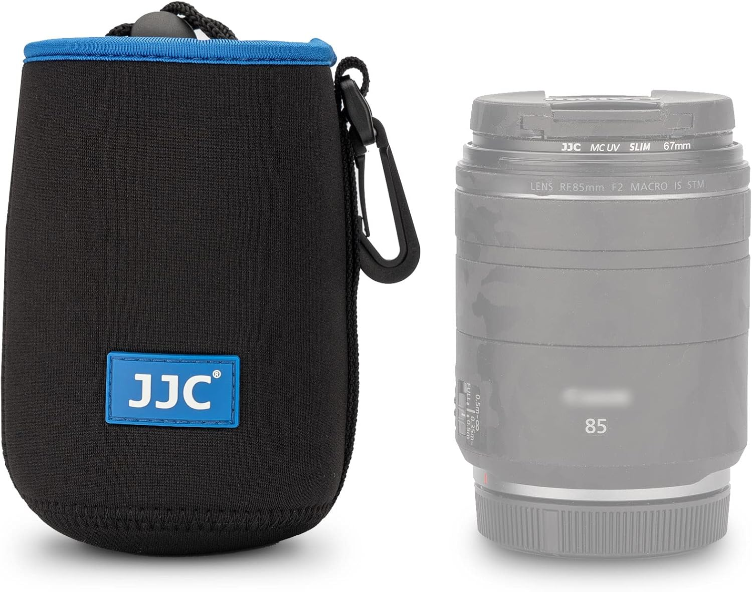 JJC Drawstring Neoprene Camera Lens Pouch Case, Protective Lens Bag for Mirrorless Lenses up to 3.5 X 5.9 (D X H) for Canon RF 24-240Mm EF-S 18-55Mm F/3.5-5.6 Ni 55-200Mm F/4-5.6G and More image number 6