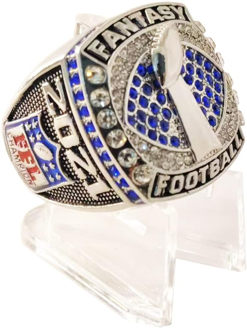 Guancrown 2021 Fantasy Football Championship Ring Big Heavy FFL Champion Ring image number 1