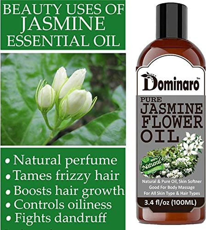 Dominaro Cold Pressed Jasmine Flower Oil - 100% Pure & Natural Hair Oil 100ML Hair Oil (100 Ml)