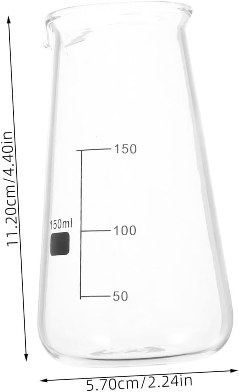 INOOMP Glass Milk Frothing Pitcher with Scale Measuring Cup Small Capacity Creamer Container for Espresso Coffee Tea Brewing Dishwasher Safe Stylish Design