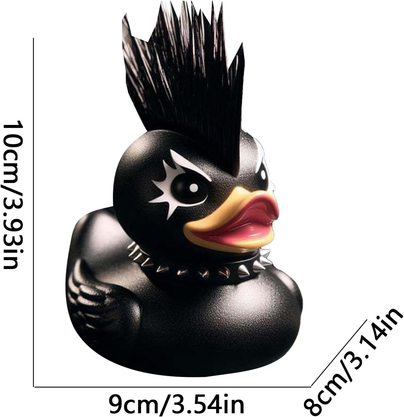 5 Duckieville Duck Statue, Gothic Duckieville Duck, Resin Black Rocker Duck Sculpture Collectibles, Animal Figure Gothic Duck Statue, Collection Figure Satan Duck, Duck Figure for Home Decoration image number 2
