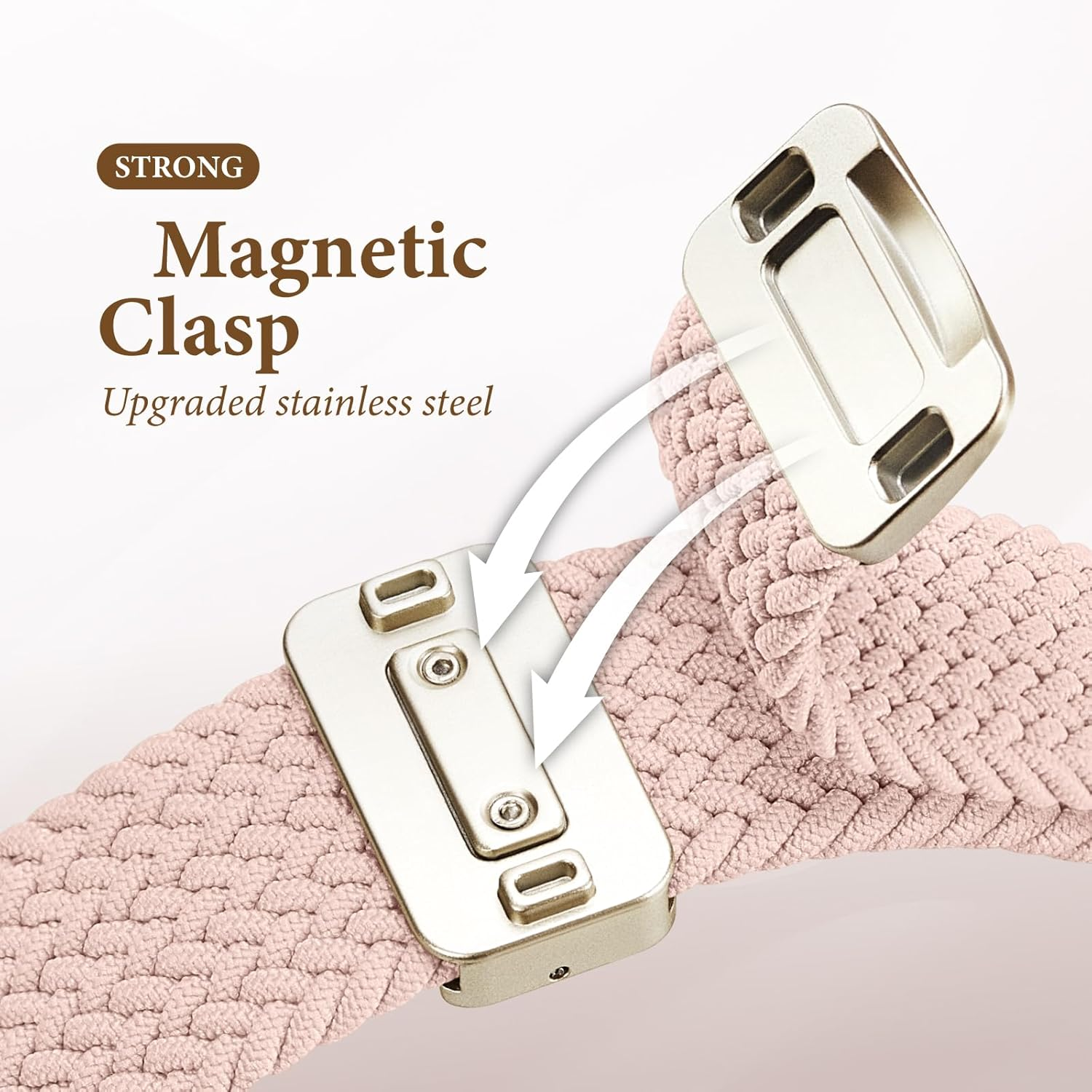 2 Pack Braided Stretchy Band Compatible for Apple Watch Band 38Mm 40Mm 41Mm 42Mm 44Mm 45Mm 46Mm 49Mm Women Men, Soft Nylon Solo Loop Magnetic Sport Strap for Iwatch Series 11 10 9 8 7 6 5 4 3 SE Ultra image number 2