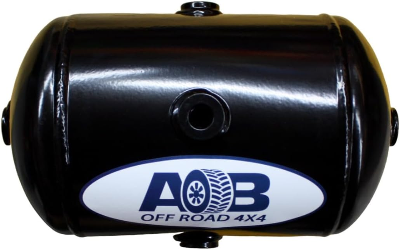Air on Board 4 Litre Steel Air Tank Compatible with ARB Air Fitting Compressor Fits Toyota/Nissan/Holden/Mitsubishi Etc. image number 1