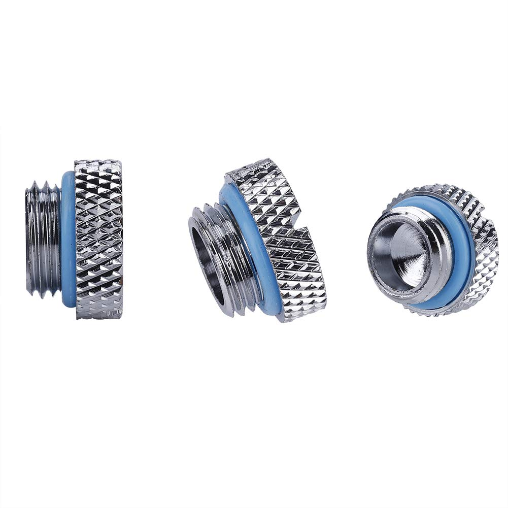 Water Cooling Fitting, Water Cooling Plug 3PCS G1/4 2 Word Computer Thread Water Cooling Straight Stop Plug Fittings Tank Stopper image number 3
