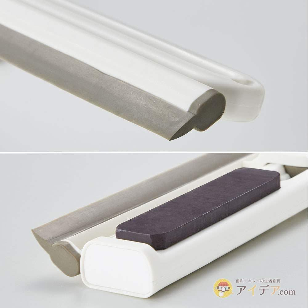 コジット COGIT Magnetic Drainage Wiper Wiper Drainer Wiper Squeegee Cleaning Tool Bathroom Window Kitchen Window Compact White image number 6