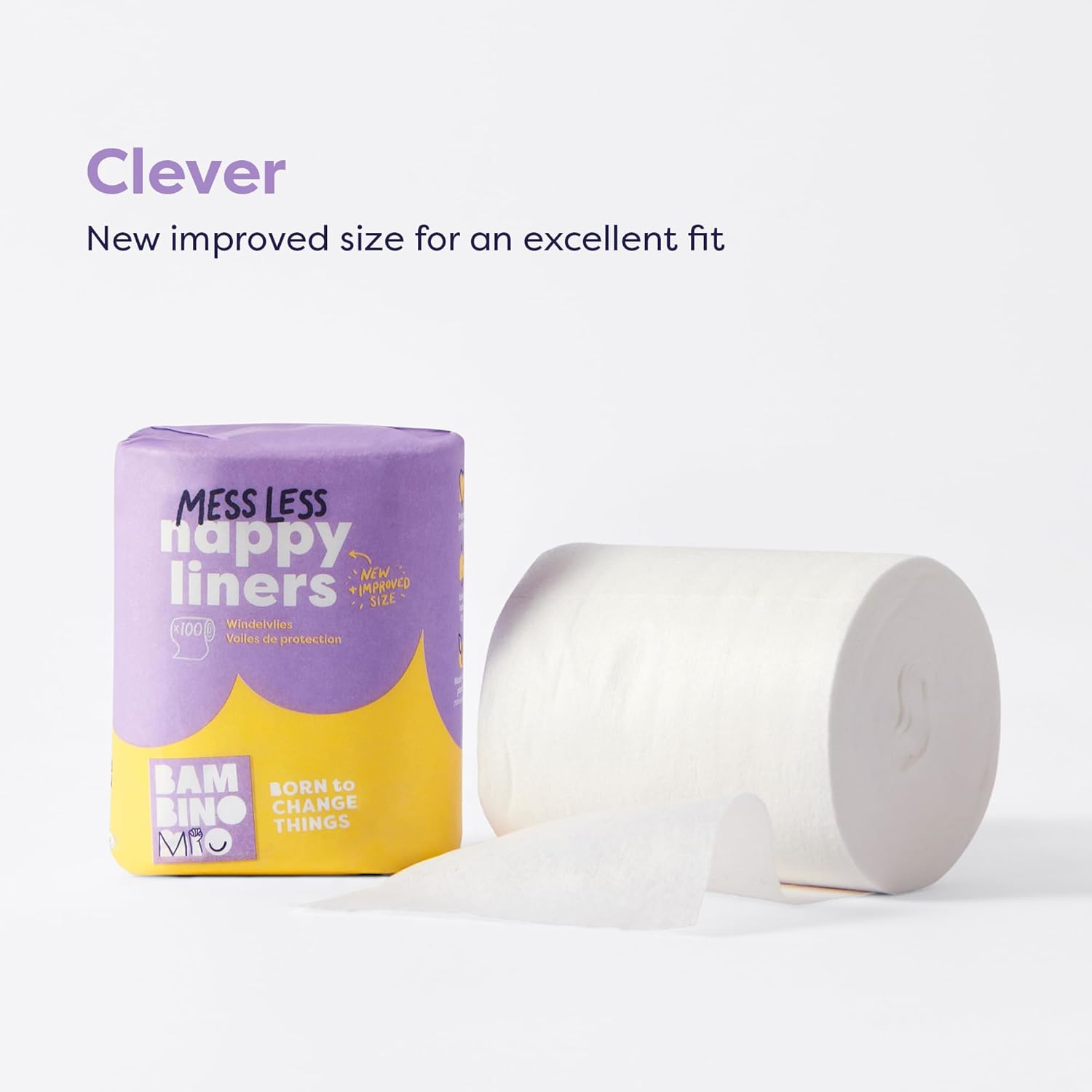 Bambino Mio, Messless Nappy Liners, Biodegradable, Packaging May Vary, 100 Liners (Pack of 5) image number 5