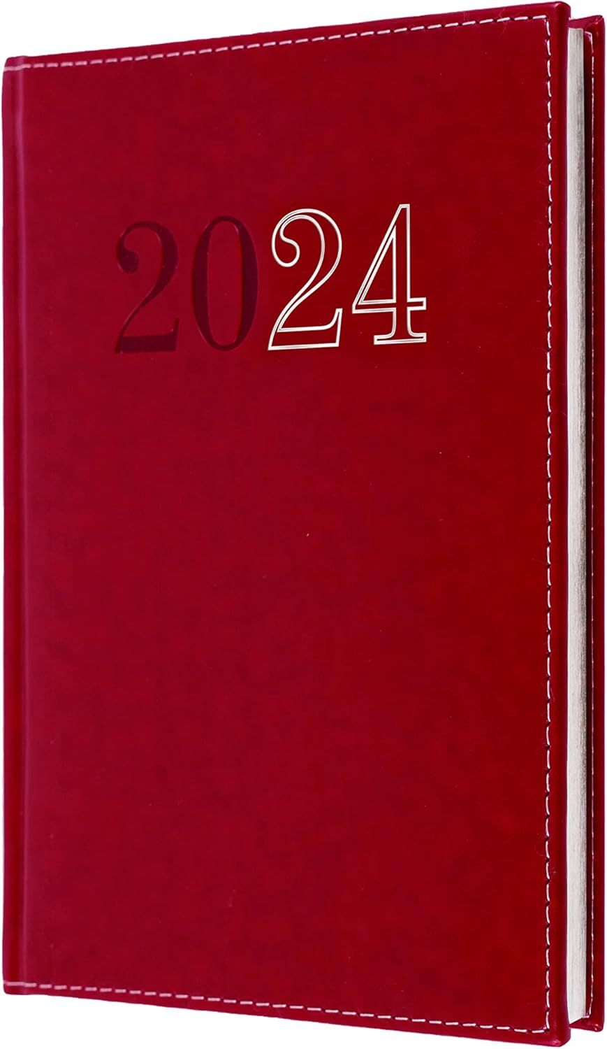 Collins Chelsea 2024 Diary A5 Week to View Business Planner - Business Planner and Organiser - January to December 2024 Diary - Weekly - Red - ND53.15-24 image number 2