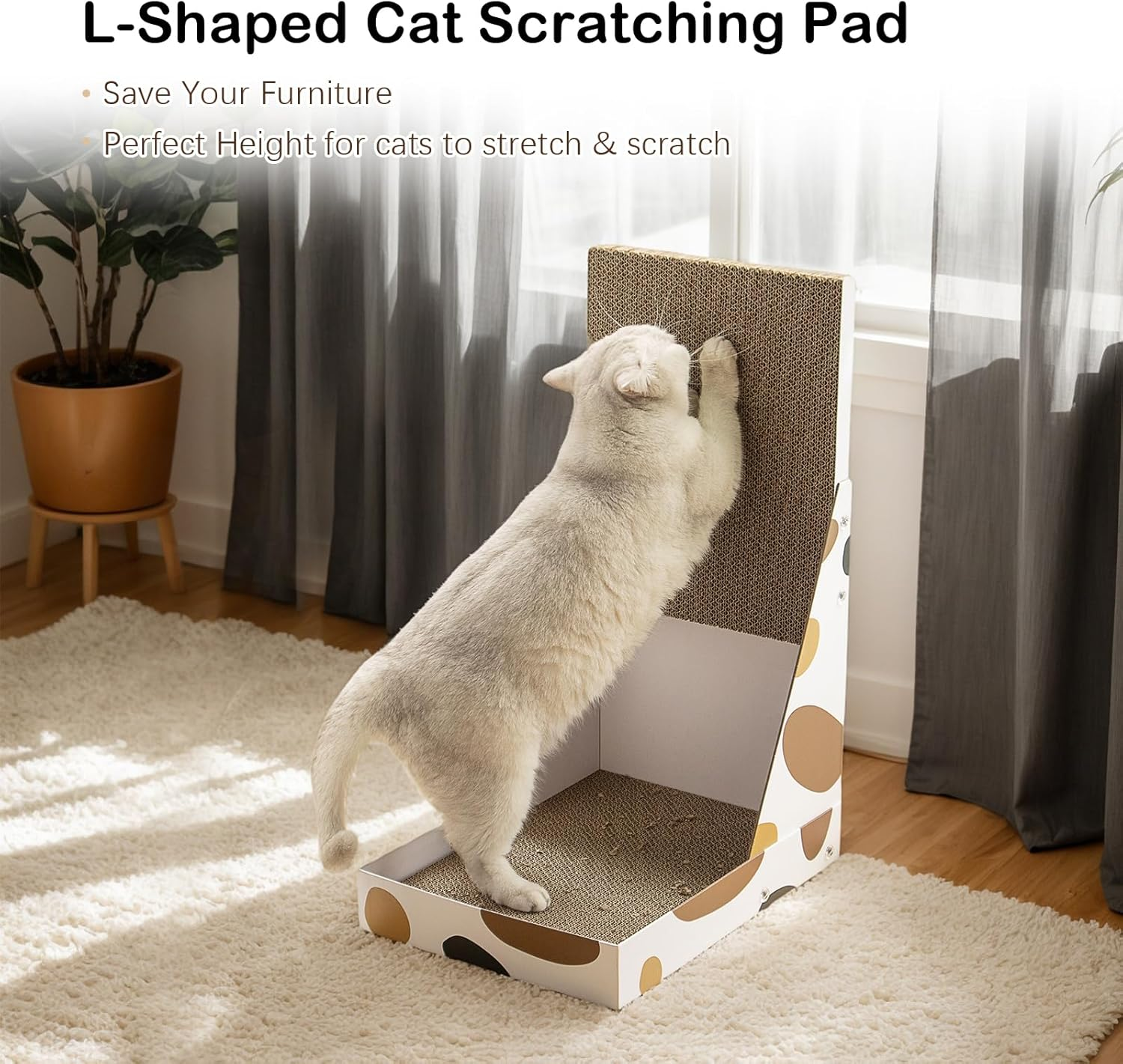 NATUYA Cat Scratcher Cardboard Lounge Bed, (25"X15.7"X11.8") image number 1