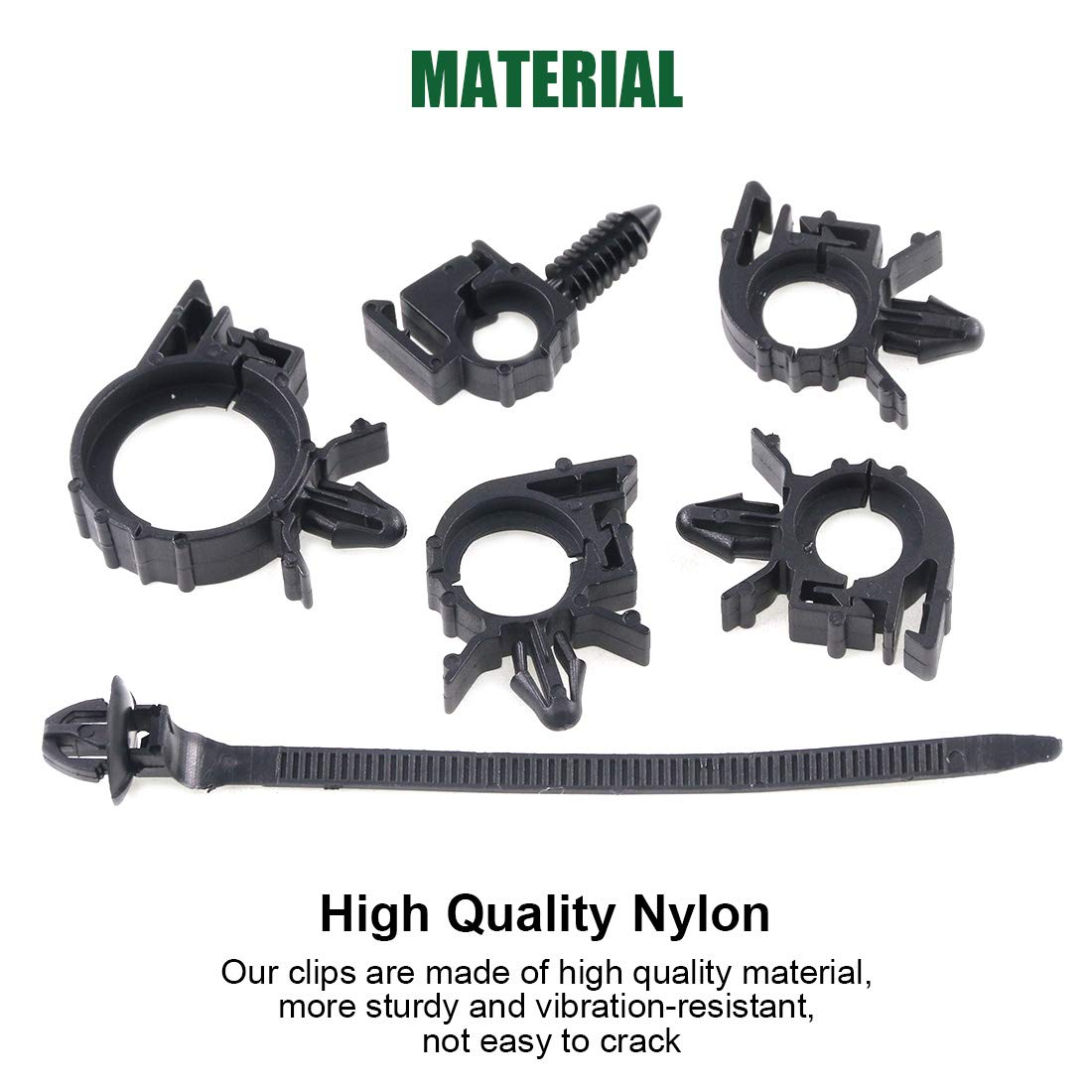 Keadic 56Pcs Car Wire Loom Routing Clips Assortment 6 Different Sizes Universal Wiring Harness Routing Clip Replacement Parts for Car image number 4