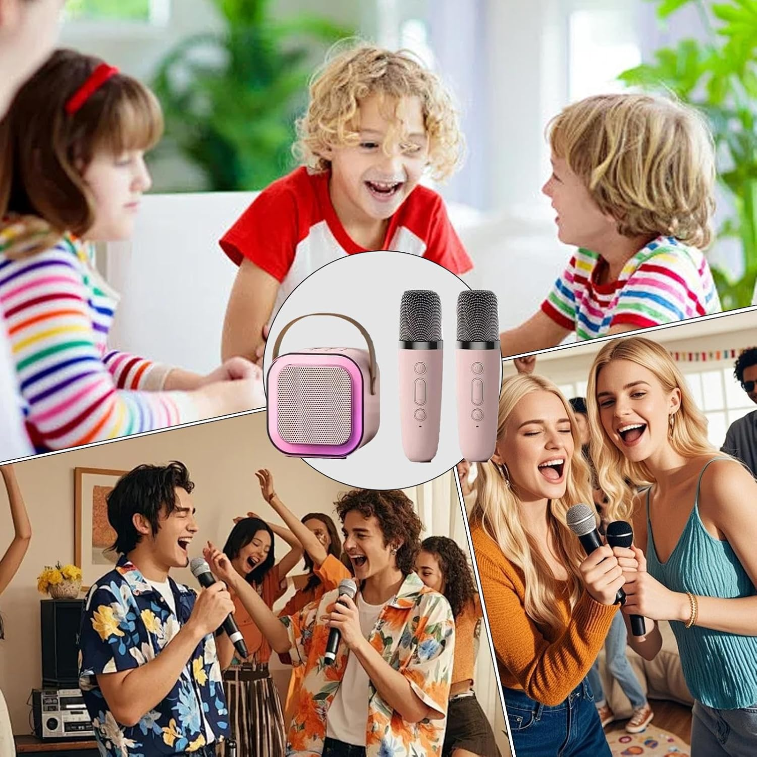 Conference Speaker and Microphone - Portable PA System Voice Amplifier Wireless Microphone and Speakers - Small Karaoke System, Guitar Amplifier for Gathering, Family - White image number 5
