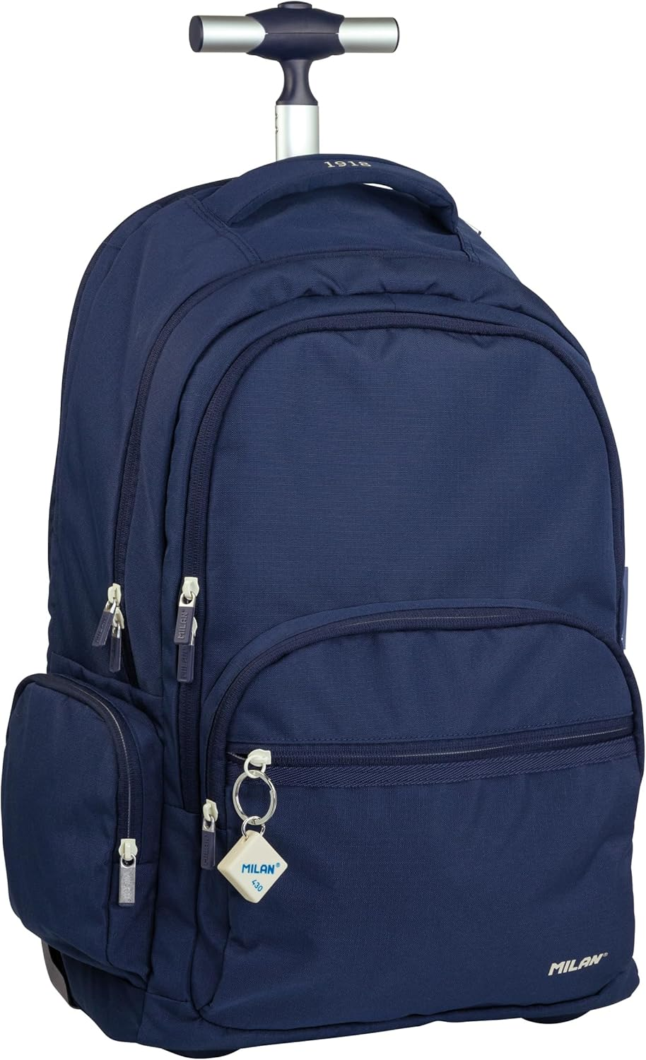MILAN Backpack with Wheels 6 Zippers (25L) Series 1918. Navy Blue &reg; image number 2