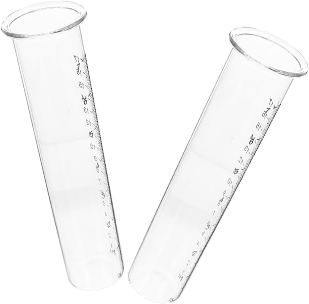 Abaodam 2Pcs Plastic Rain Gauge Tubes Clear Rain Measuring Test Tubes for Garden Water Level Monitoring Clean Replacement Rainfall Collectors image number 3