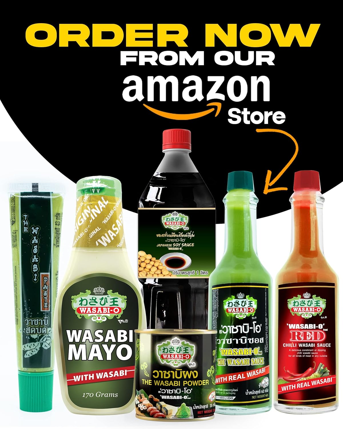 Wasabi O Spicy Mayonnaise - Premium Mayo Cream with Real Wasabi, Fat Free, Healthy, Vegan Japanese Mayonnaise Sauce for Dressing & Seasoning, 170G Squeeze Mayo Bottle Pack of 2 image number 1