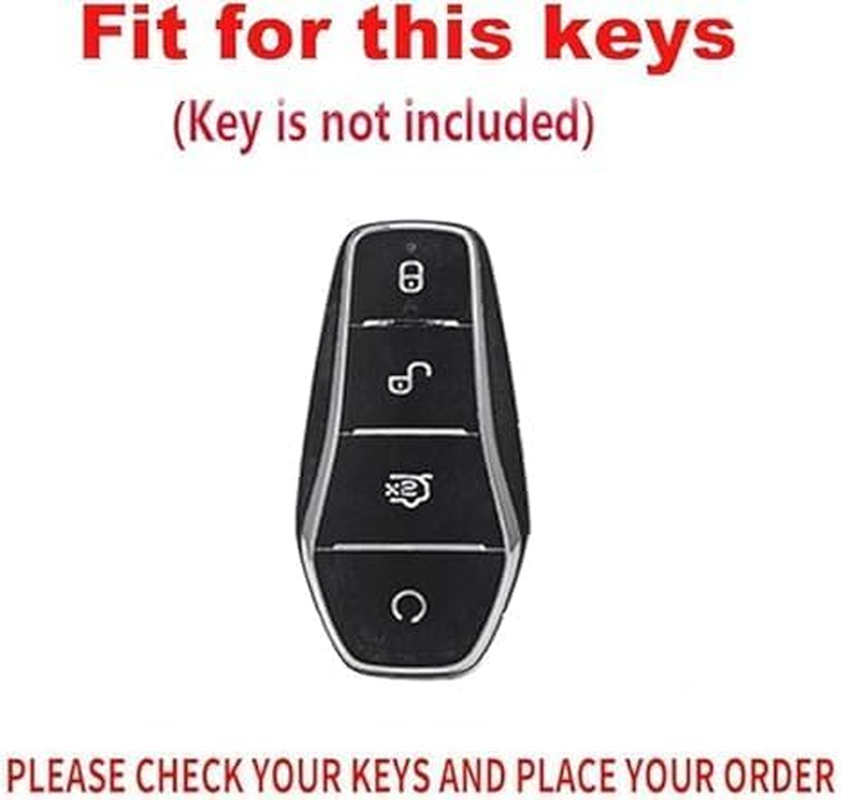 TPU Key Fob Cover with Keychain Fit for BYD Han Ev Tang Dm / Qin plus 4 Button Key Case Protector Key Cover Purple