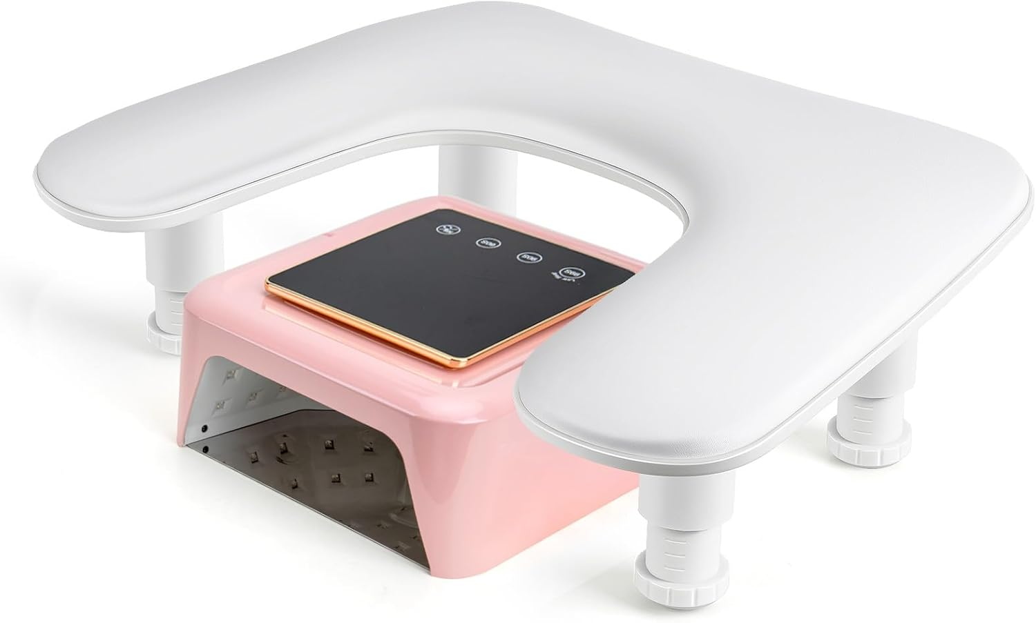 Madenia Arm Rest for Nail Tech: Adjustable Height PU Leather Nail Rest Stand, U-Shaped Professional Manicure Hand Rest Pillow for Acrylic Nails Salon Home Use White image number 4