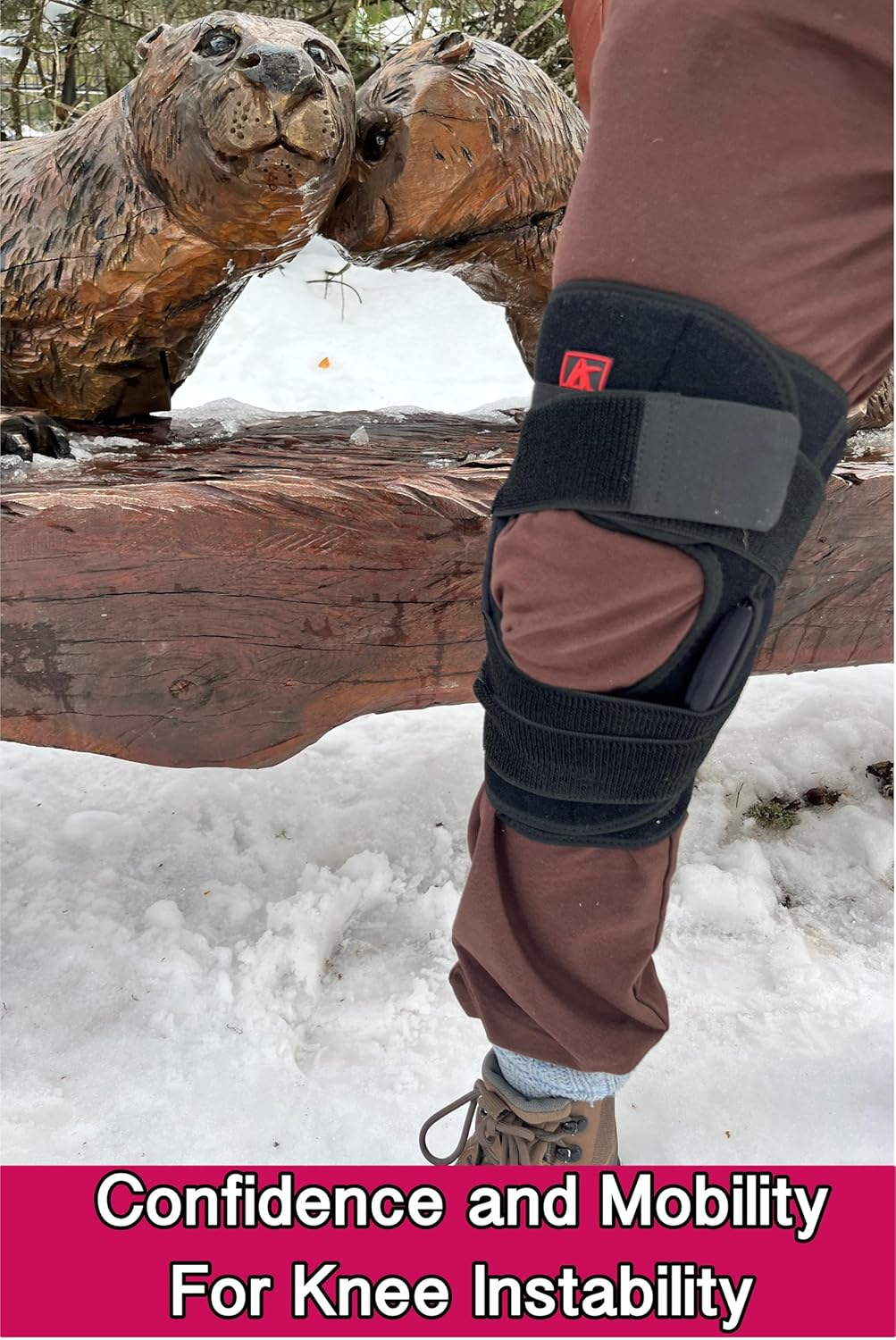 Hinged Knee Brace Support with Strap & Side Patella Stabilizers for Protection & Pain Relief for Arthritis, Meniscus Tear, ACL, MCL - Sports Compression Wrap for Running & Recovery - Men & Women image number 3