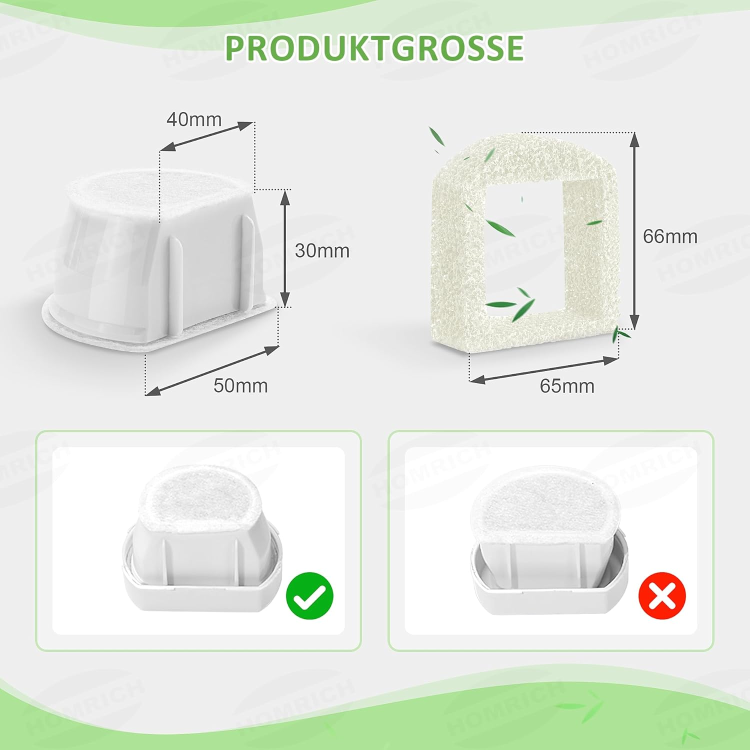 Cat Fountain Filter for Petsafe Drinkwell, 8 Pieces Replacement Filter Drinking Fountain Cats & 8 Pieces Pre Filter Foam, Cat Fountain Replacement Carbon Filter for Avalon Pagoda Gallon Sedona image number 2