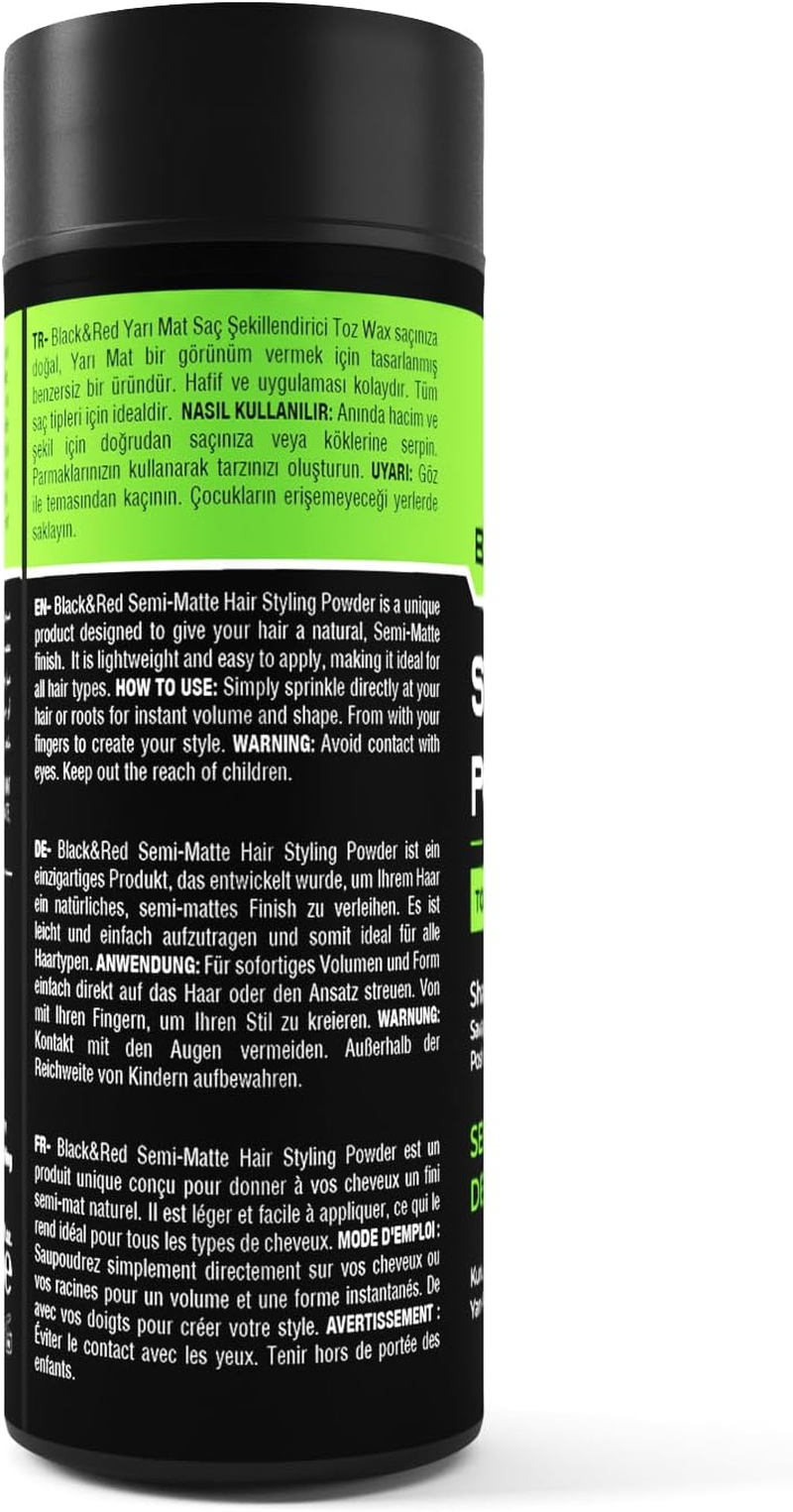 Black Red&reg; Texturising Hair Styling Powder, 20 Gr: Get Invisible Texture and Volume for a Natural, Semi-Matte Look with Our Special Formula for Men and Women image number 6