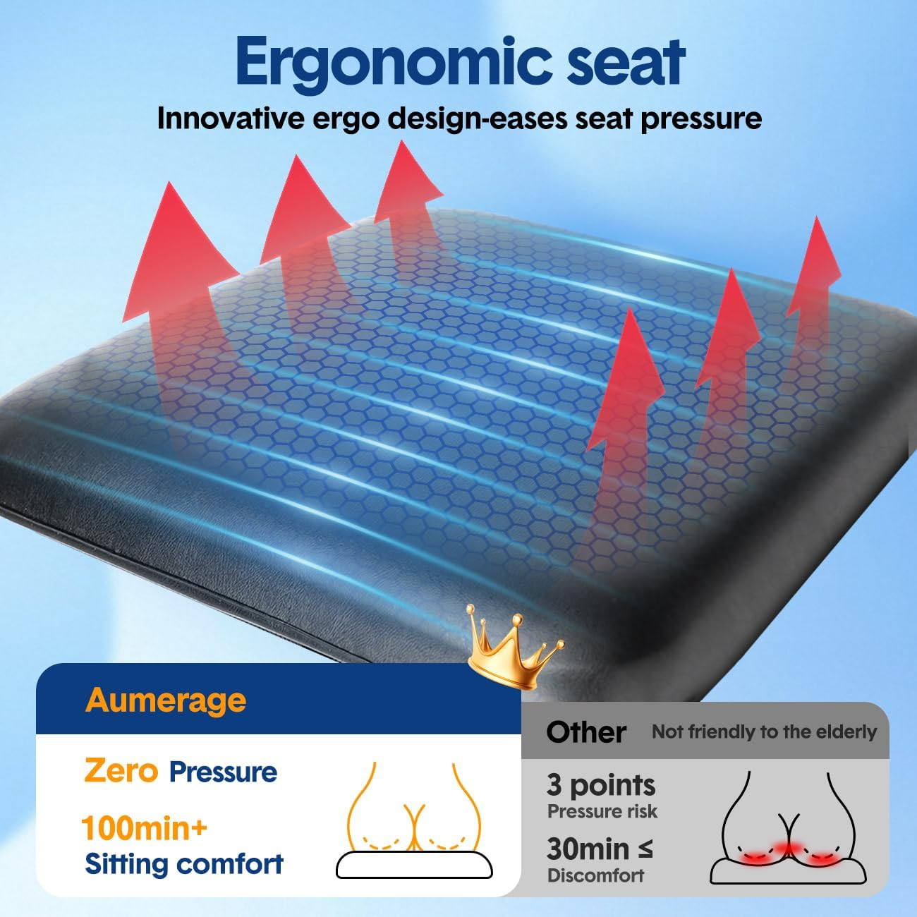 Rollator Walker with Seat, 4 Wheel, Height Adjustable, Foldable, with Brakes