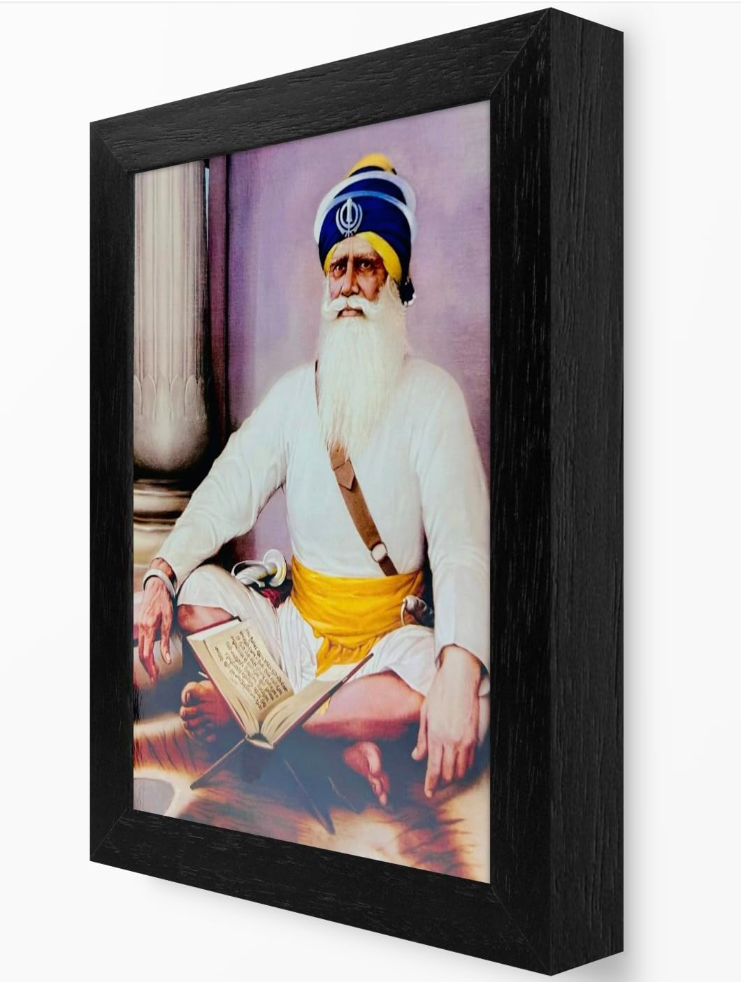 All Sikh God Picture Wall Frame (5 X 7 Inches) Guru Gobind Singh Ji Photo with Frame Nanak Dev Baba Deep Singhji Photo Frame Wall Hanging Tabletop Sikh God Photo Frame Hanging Visakhi Diwali Gift image number 1