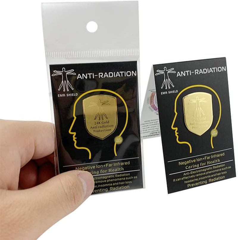 EMF anti Radiation Protection Sticker Shields, 24K Gold Cell Phone Sticker Protection Blocker for Laptops Tablets Blocks 5G Wi-Fi Bluetooth Protection Neutralizer (Gold-4Pcs) image number 5