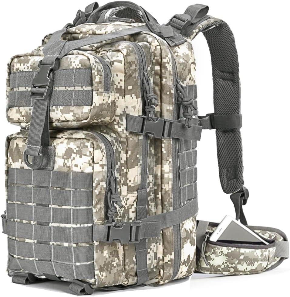 EMDMAK Military Tactical Backpack, Large Military Pack Army 3 Day Assault Pack Molle Bag Rucksack