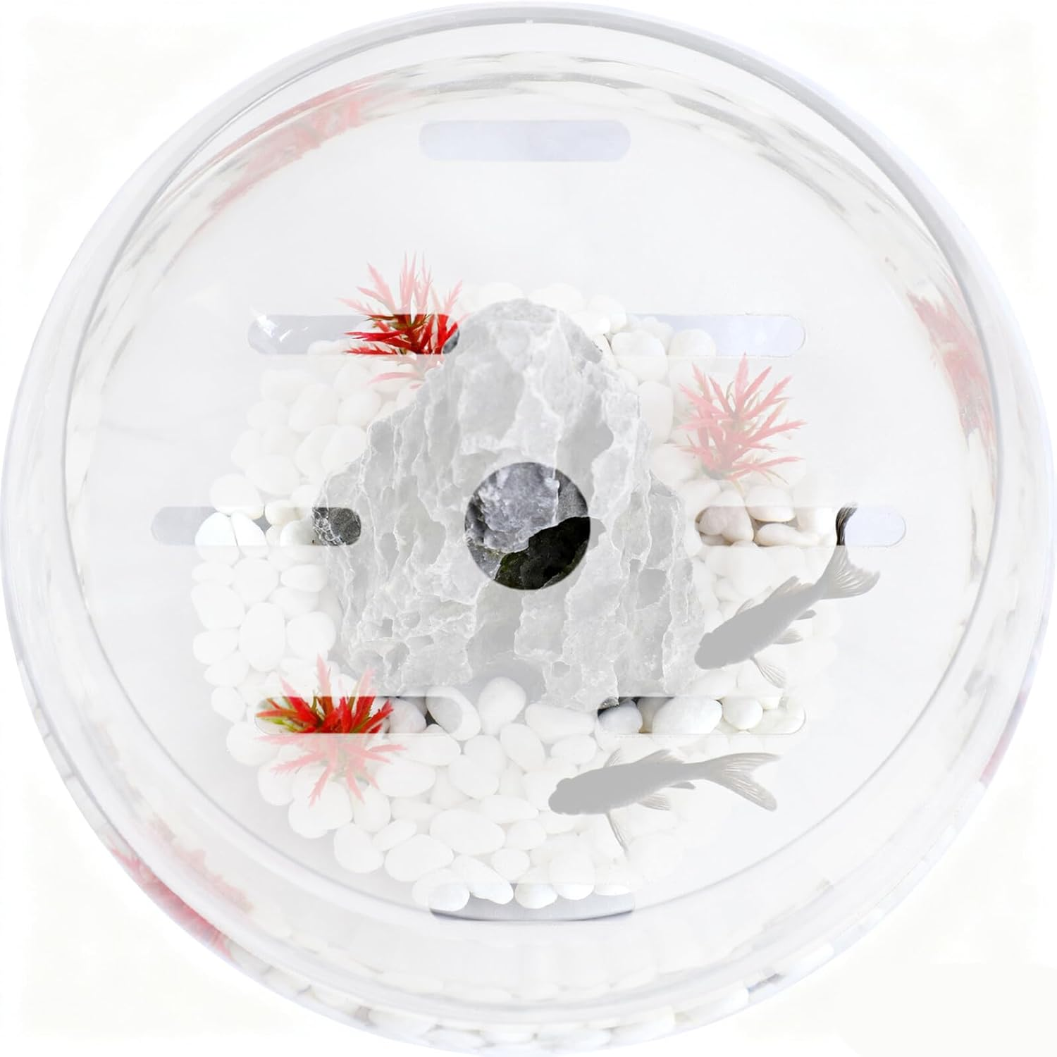 DINHEAROM Transparent Acrylic Fish Tank Lid Cover round Aquarium Escape Terrarium Cover with Easy Setup and Anti-Jumping Function for Secure Aquatic Pet Safety image number 3