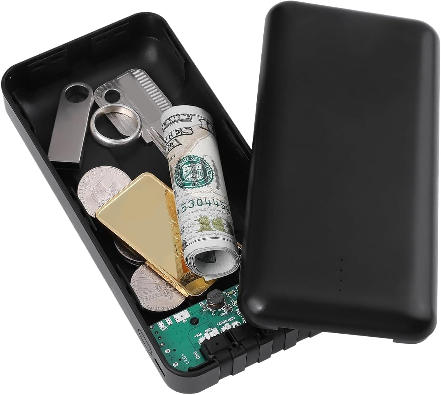 Secret Storage, Anti-Theft Storage Box | Travel Power Bank Design Money | Home, Travel Safe, Jewelry, Valuables, Cash, Airplane, Luggage, Wallet, Tote Bag, Backpack