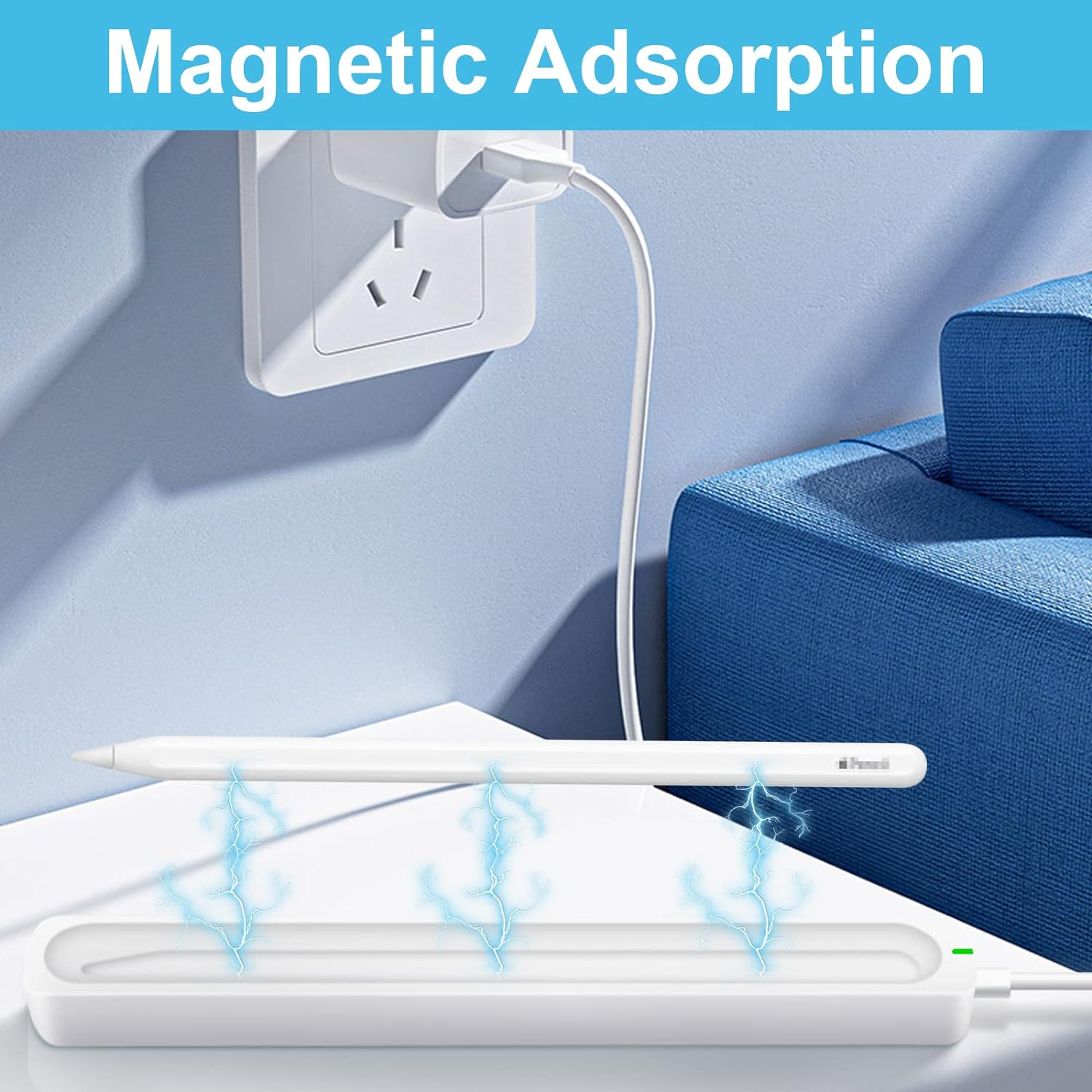 Charging Case Compatible with Apple Pencil 2Nd Generation Only, Magnetic Charging Stand for Ipad Pen 2Nd Gen with USB Cable image number 5