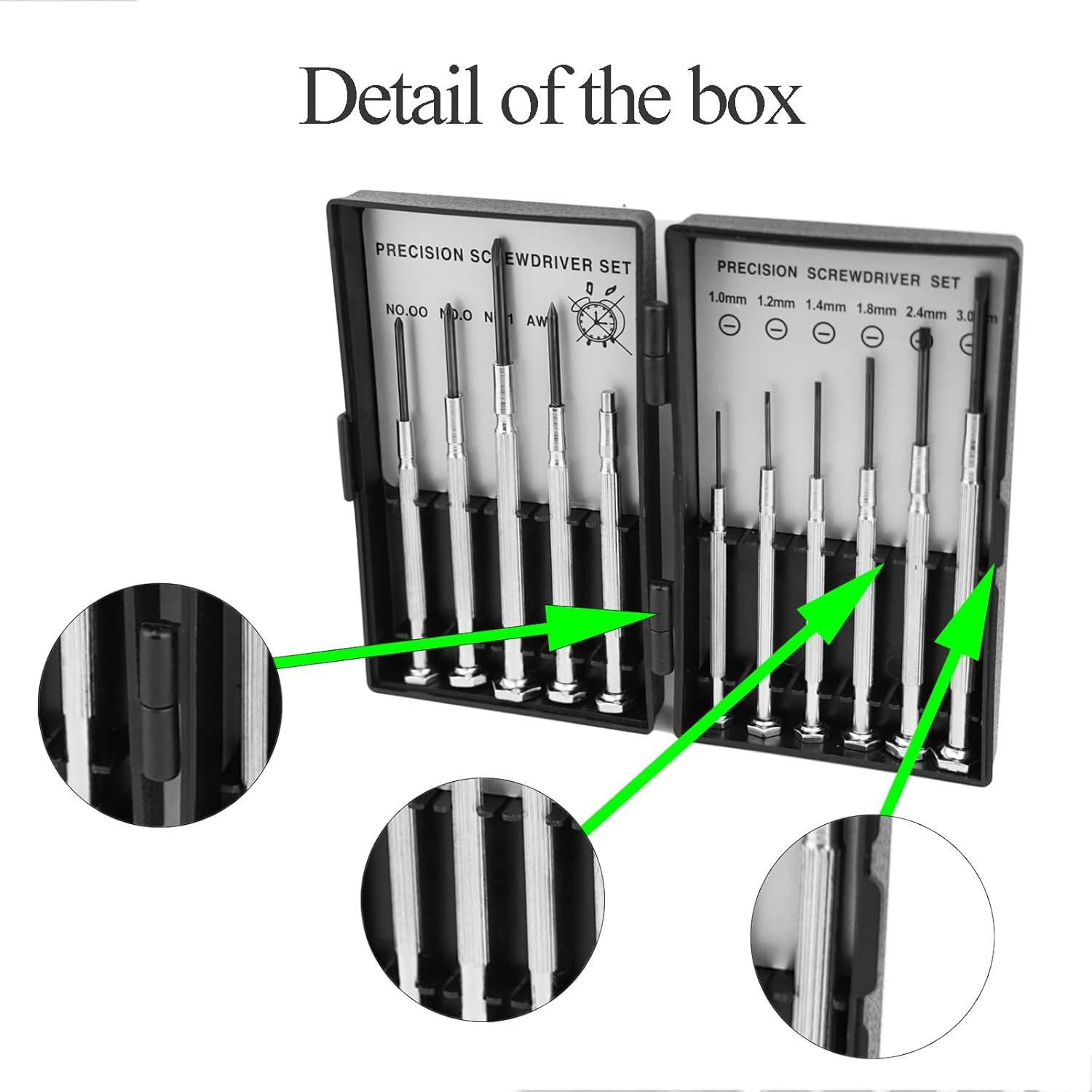 11PCS Screwdriver Set, Small Screwdriver Sets, Mini Screw Driver Set, Professional Screwdriver Set for Repairing Watch, Jewelers, Eyeglasses, Computer, Laptop, Electronic W/Storage Box image number 3