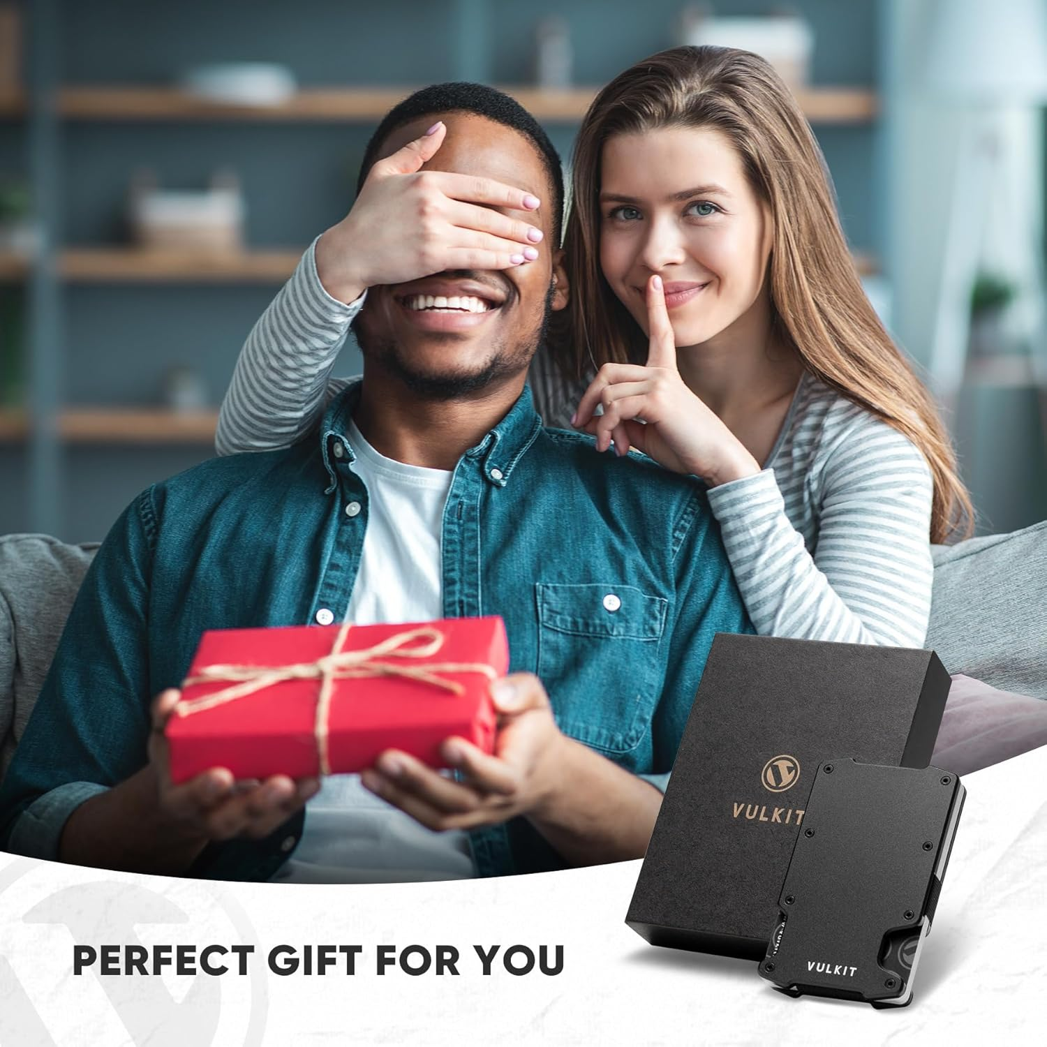 VULKIT Minimalist Slim Wallet for Mens with Money Clip- RFID Blocking Metal Wallet