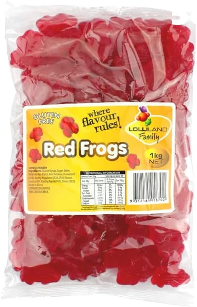 Lolliland Red Frogs Gummy Candy 1 Kg