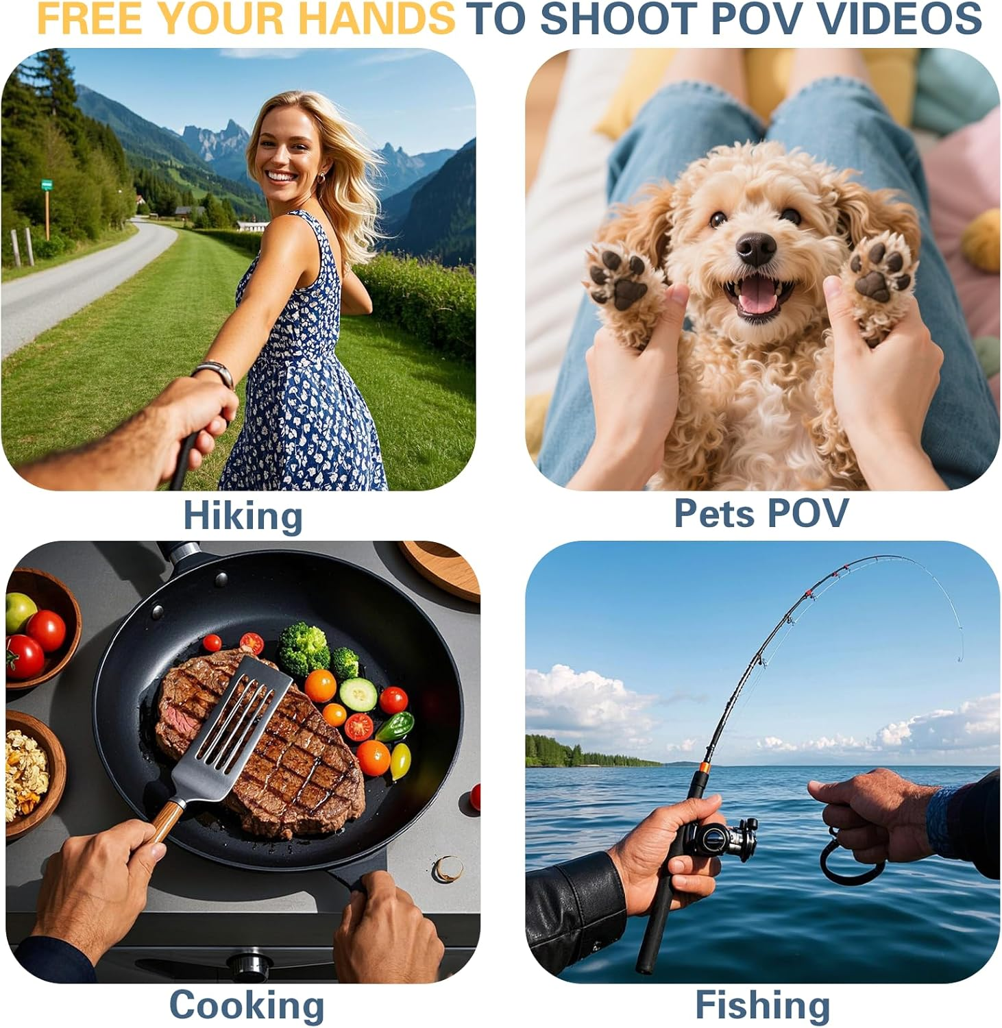 Beviliu Magnetic Neck Phone Holder for Recording, Hands Free Pov/Vlog Phone Holder Neck Mount with Anti-Shake Chest Strap Selfie Video Filming for Iphone 16 15 14 13 12 Seires Android Gopro Insta360 image number 4