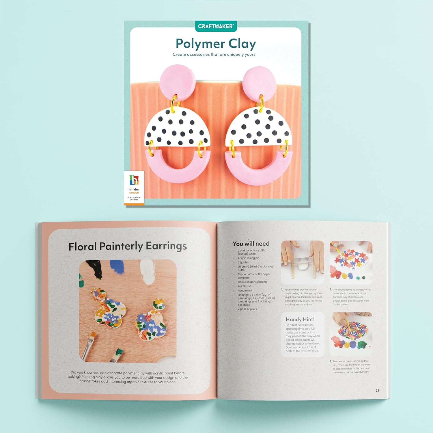 Craft Maker Deluxe Perfect Polymer Kit - DIY Jewelry Making for Adults - Clay and Tools Included - Step-By-Step Projects - Creative Arts and Crafts image number 6