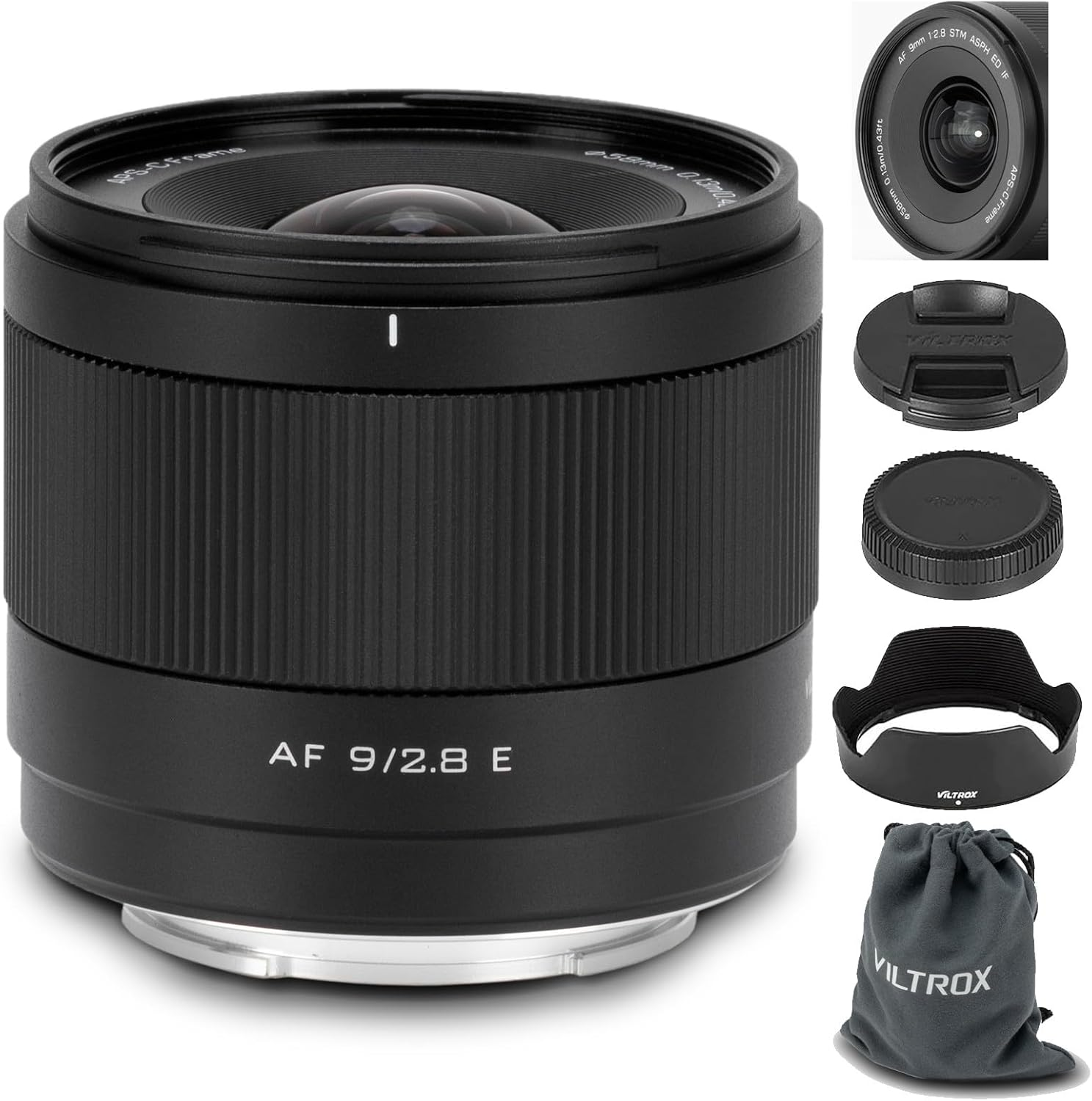 VILTROX 9Mm F2.8 E-Mount APS-C Lens for Sony, Auto Focus Ultra-Wide Angle Prime Lens for Sony E-Mount Cameras FX30 ZV-E10 ZV-E10II A6700 A6600 A6500 A6400 A6300 A6100 image number 2