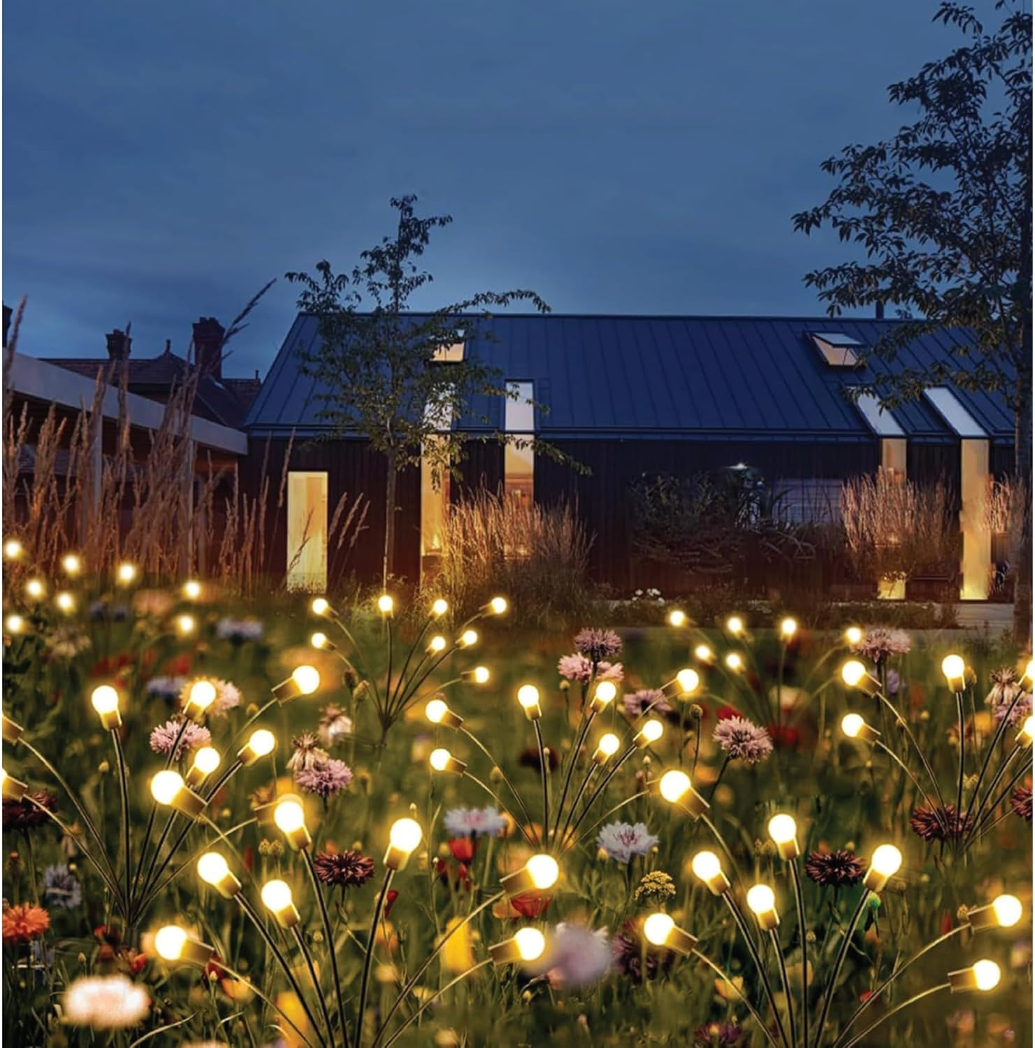 25Th Hour Solar Firefly Garden Lights Warm White image number 6