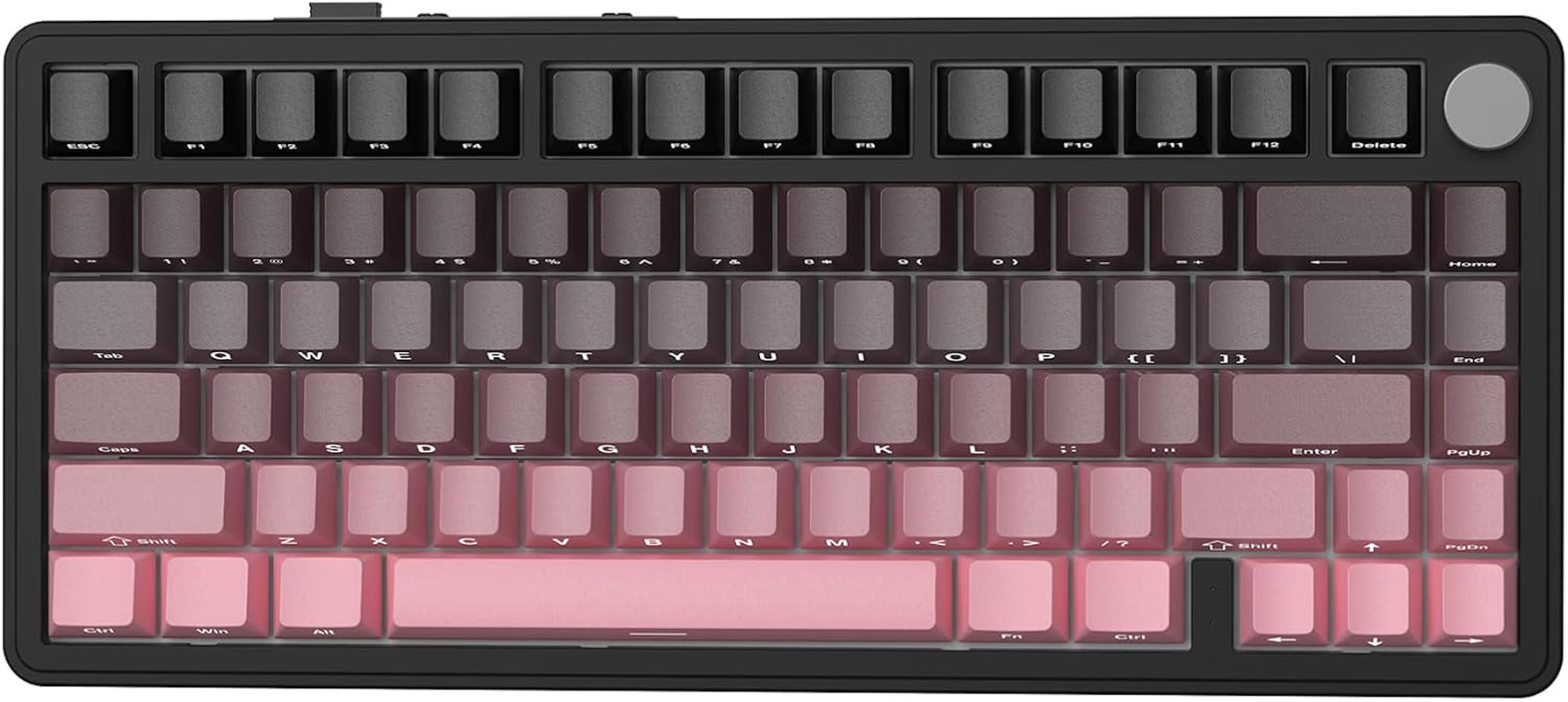 ATTACK SHARK X85 Gasket Mechanical Keyboard with Knob,75% Tri-Mode(Bt5.0/2.4G/Usb-C) Wireless Gaming Keyboard &Five-Layer Padding, Rgb,5000Mah,Hot-Swappable, PBT Keycaps for Win/Mac(Blue White)