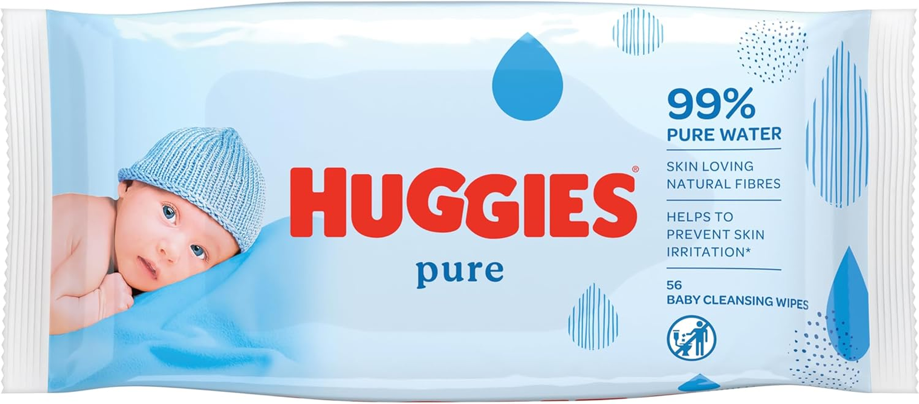 Huggies Pure Unscented Baby Wipes (Pack of 56) image number 5