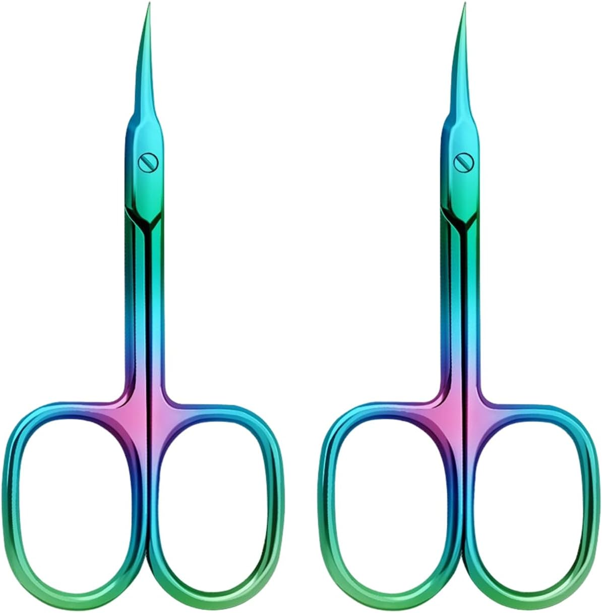 Pack of 2 Coloured Titanium Scissors for Dead Skin, Made of Stainless Steel, Rustproof and Durable, Suitable for Trimming Dead Skin Areas and Daily Care image number 4
