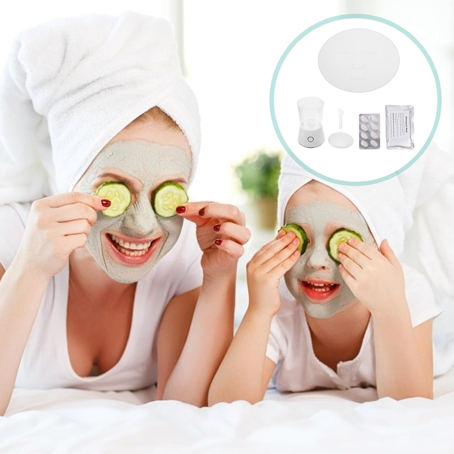 LALADEFIEE DIY Face Mask Maker Machine for Women Intelligent Fruit Vegetable Mask Making Tool Home Beauty Apparatus for Facial Skin Care and Anti-Aging image number 1