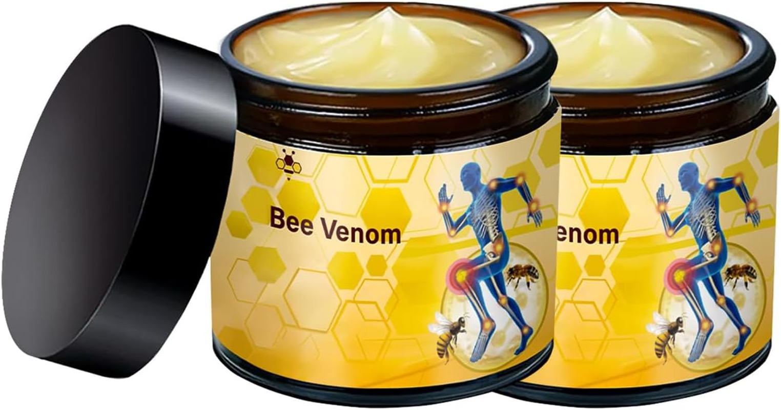 2 Pcs Bee Venom Cream,Professional Bee Venom Cream,For Neck,Waist,Back Hand Feet and Leg image number 1