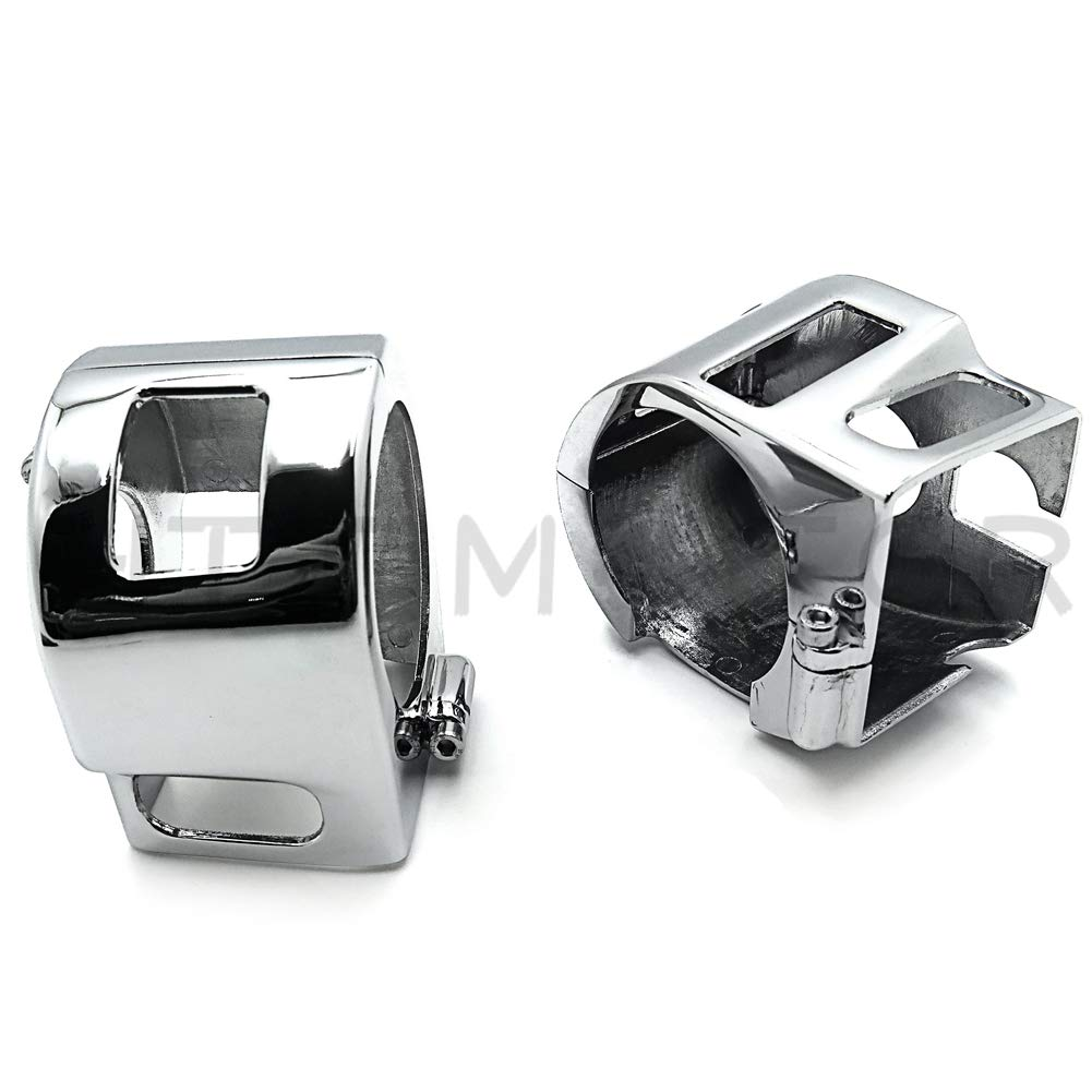 HTTMT MT265-007- Chrome Switch Housing Cover Compatible with All V-Star XVS 650 Classic and Silverado Models (Excludes Custom Models)