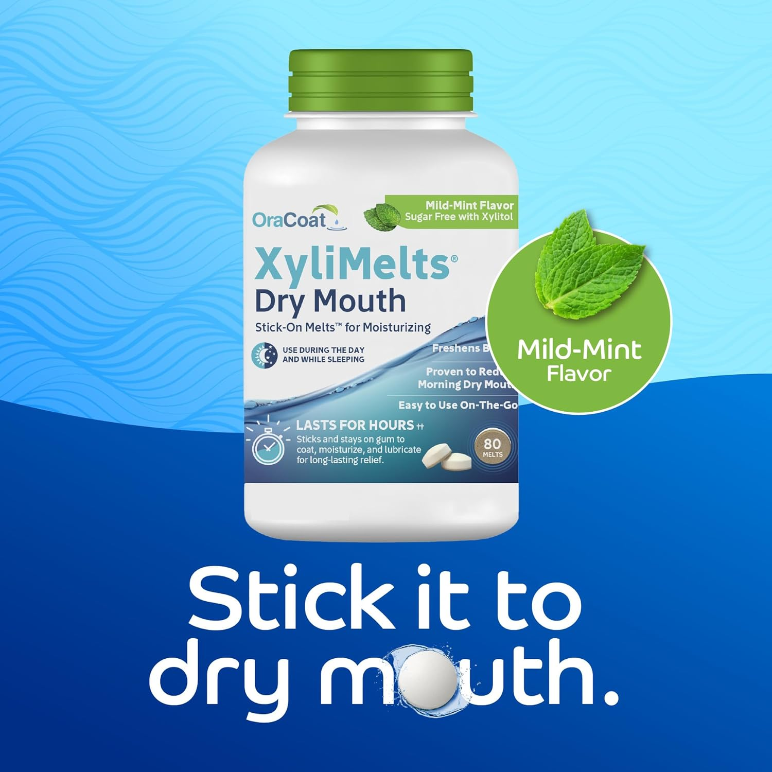Oracoat Xylimelts Dry Mouth Relief Discs &ndash;Mild Mint with Xylitol &ndash;Oral Adhering Discs for Day & Night Use &ndash; ARTG Listed &ndash; Non-Acidic, Time-Release Formula, 3 Packs (120) image number 6