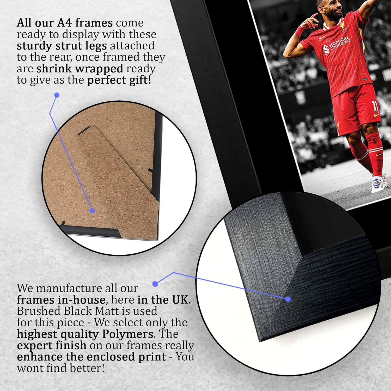 HWC Trading FR Mohamed Mo Salah Gifts Signed A4 Printed Autograph Liverpool Gift Framed Print Photo Picture Display image number 1