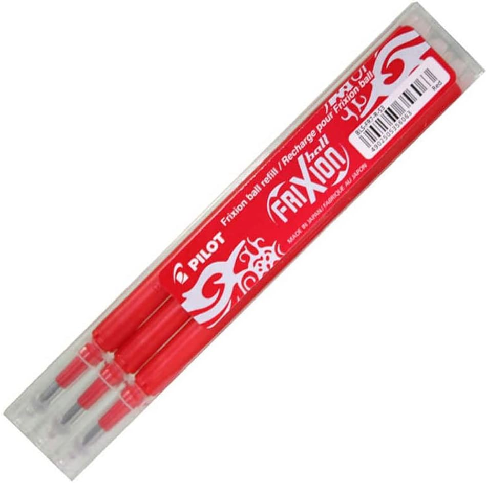 Pilot Frixion Erasable Refill Fine 0.7Mm 3 Pack - Red (BLS-FR7-R-S3) image number 6