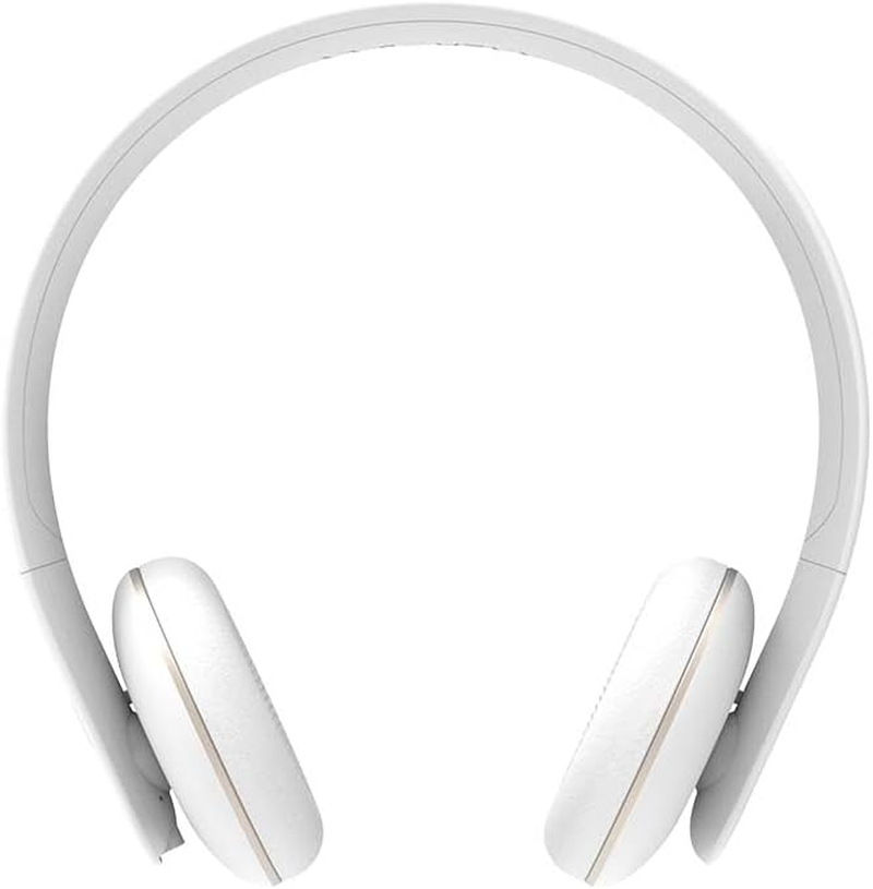 KREAFUNK Ahead Wireless Bluetooth on Ear Headphones, White, Noise Cancelling, 20 Hours Long Play Time, Fast Charging image number 3