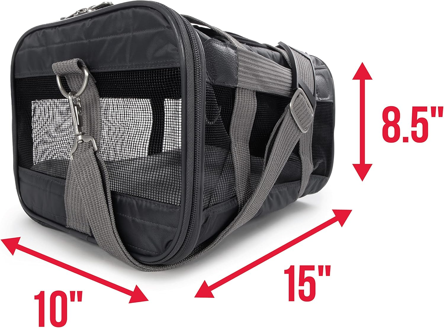 Sherpa Travel Original Deluxe Airline Approved Pet Carrier, Small, Charcoal image number 6