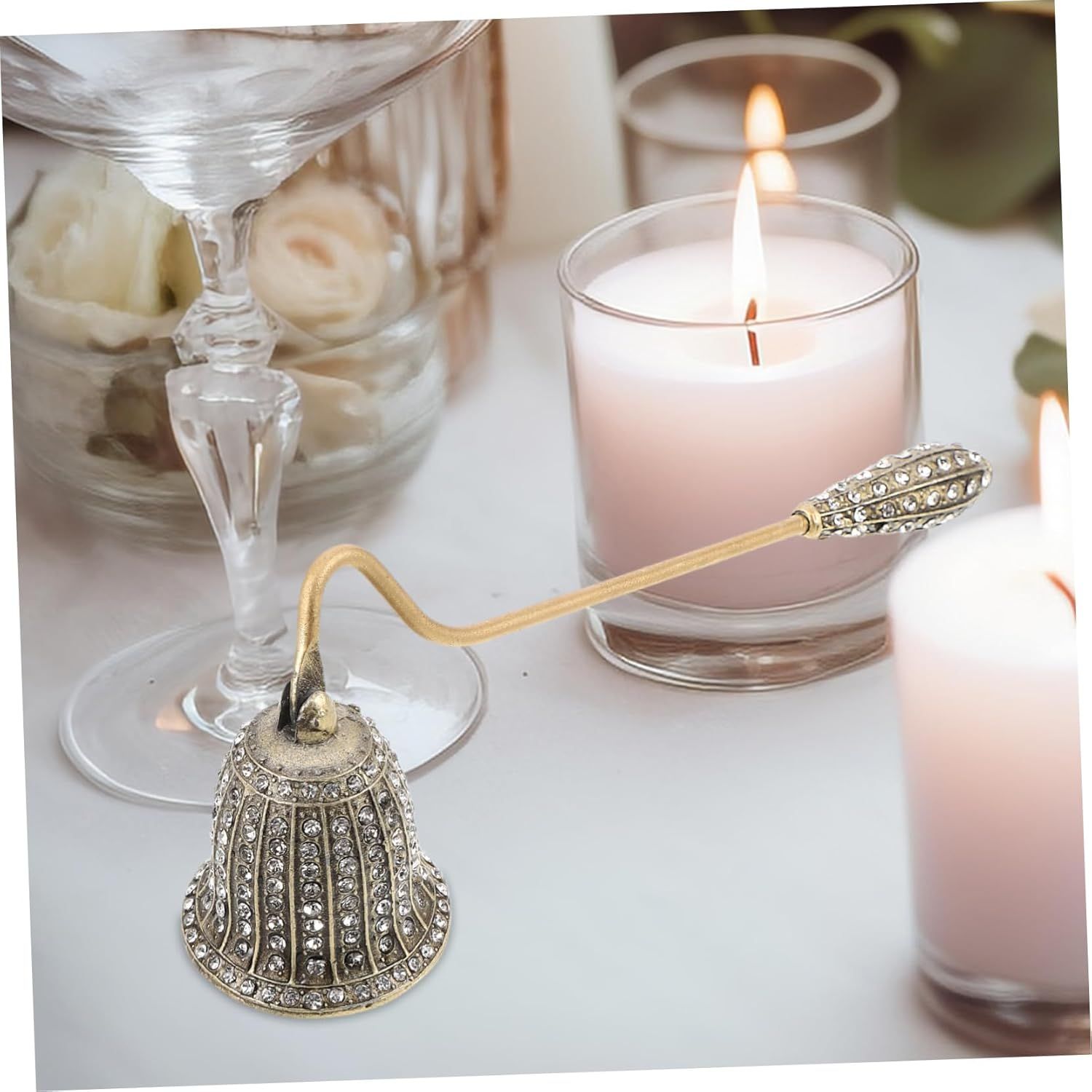 MERRYHAPY Retro Style Candle Extinguisher Handheld Fire Extinguishing Tool for Wick Flame Snuffer Tea Light Snuffer