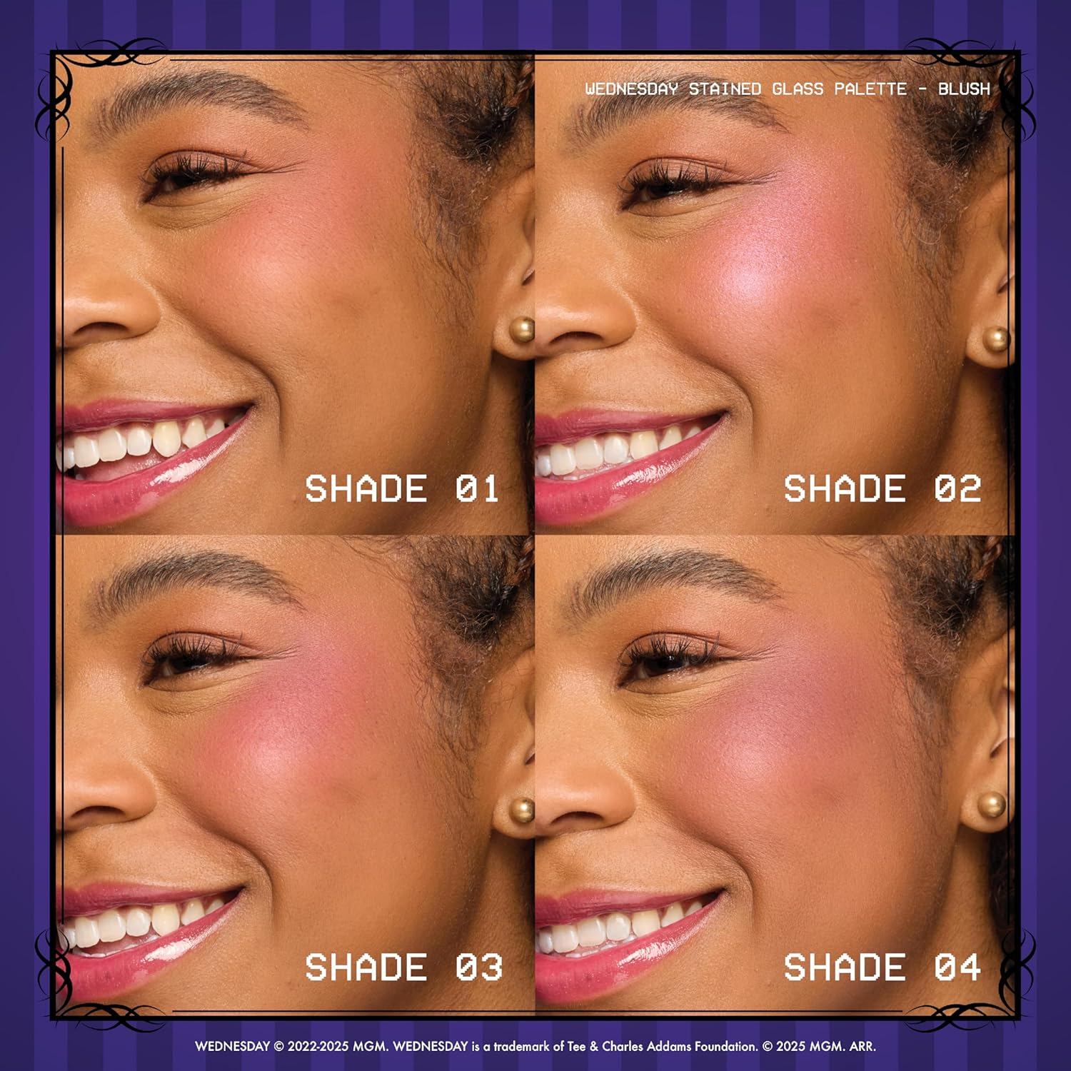 NYX Professional Makeup Wednesday Stained Glass Blush Palette, Makeup Palette with 4 Versatile, Intensely Pigmented Blush Shades image number 6