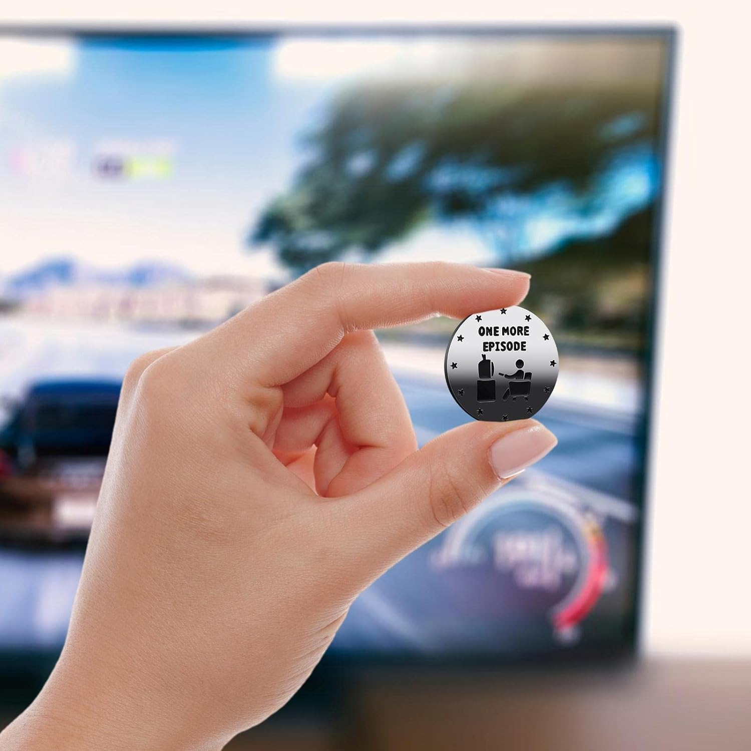 Gamer Decision Making Flip Coin, 1 More Game/Time for Bed Double Sided Coin, Flip Coin for Teens Boy Girl Gamer, Decision Maker image number 1